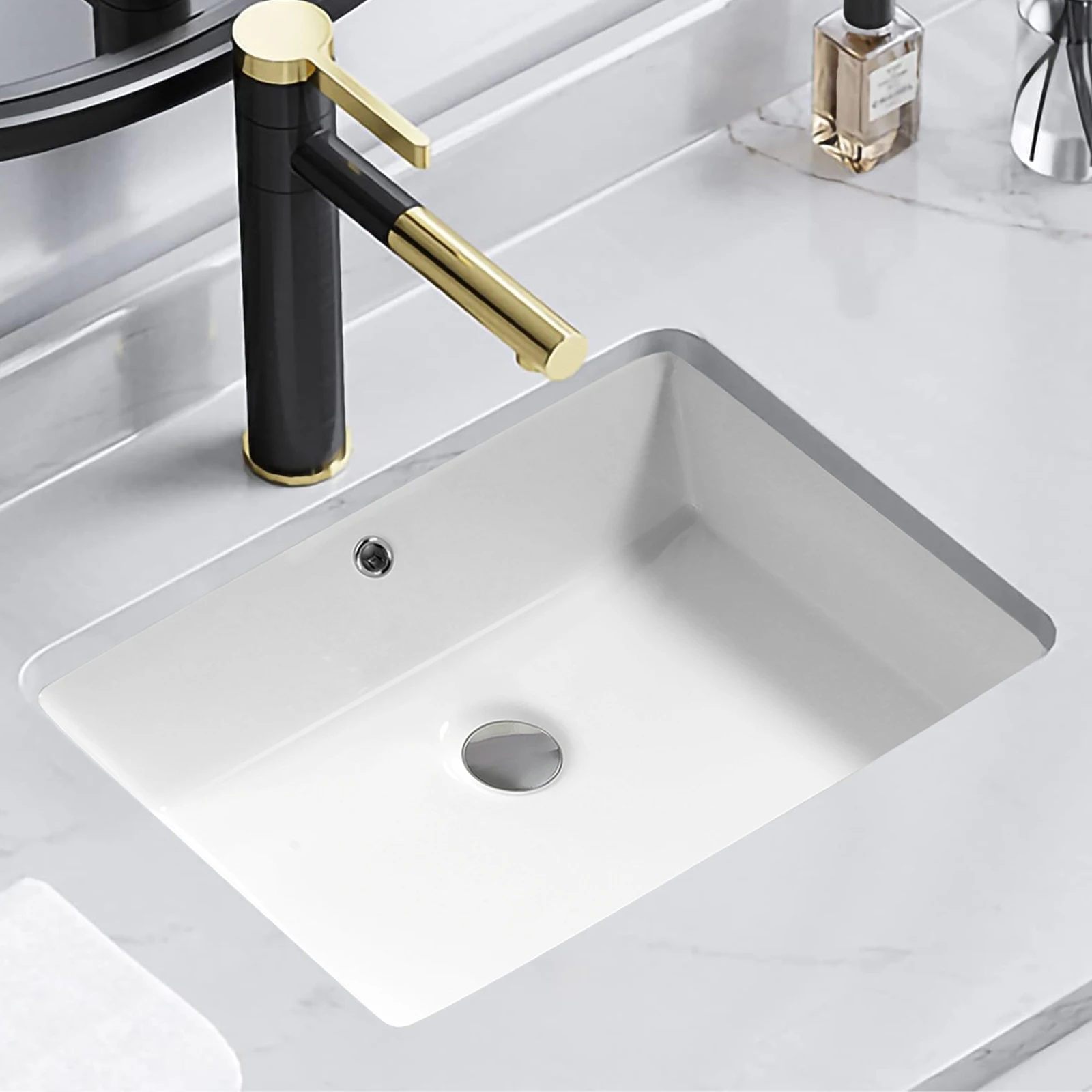 1pc Undermount Sink Bathroom Rectangular - 19