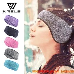 WRELS-Cache-oreilles d'hiver en plein air avec sourire, bandeau anti-transpiration de sport, cyclisme, ski, entraînement, yoga, course à pied, équitation, cache-oreilles chauds, bande de sauna