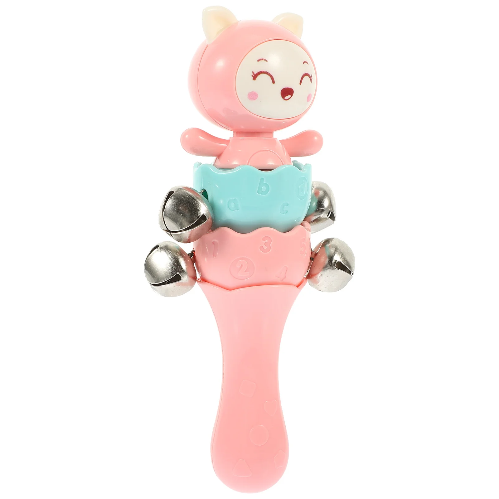 قبضة اليد حشرجة الموت مادة قوية ممتازة آمنة الطفل Handbell تعزز التنسيق أداة عزف موسيقى تعليمية للأطفال #4