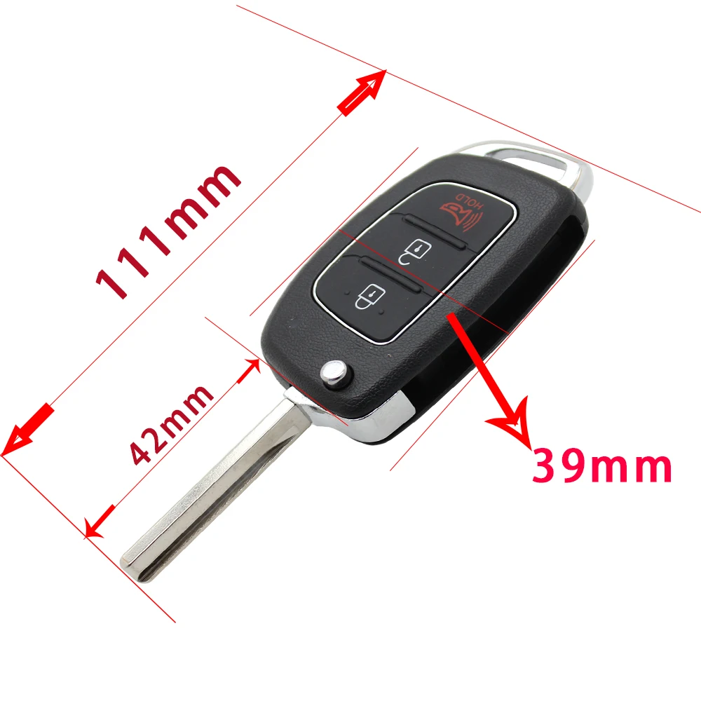 Xinyuexin 2+1 Buttons Flip Folding Remote Key Shell for HYUNDAI Mistra Santa Fe Sonata Tucson Accent I30 I40 I45 Car Accessories