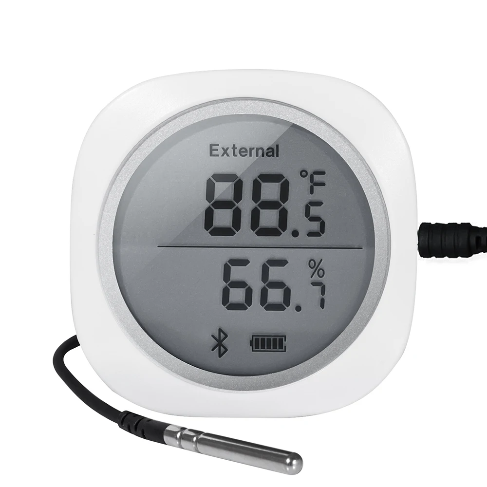 INKBIRD Digital Thermometer Hygrometer with Waterproof Probe Bluetooth Remote Controlled Temperature and Humidity Sensor