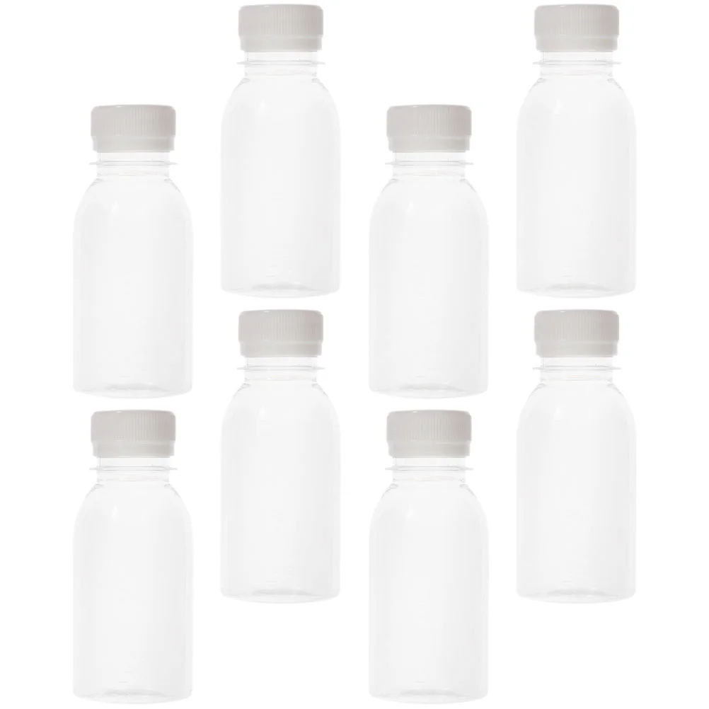 

8 Pcs Milk with Lids for Fridge Beverage Mini Water Plastic Empty Abs Small Travel