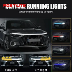 1.2/1.5/1.8/2/2.2/2.4M Dynamic Scan Car Hood Light Strip Drl LED Daytime Running Lights Turn Signal Flexible Auto Ambient Lamp