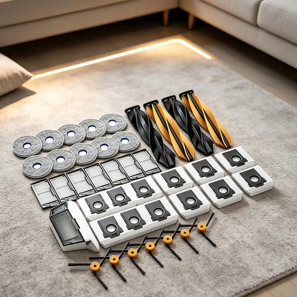 Complete Replacement Kit For Dreame For X60Max Ultra Complete Robot Vacuums With Brushes Filters Mop Pads Dust Bags Bin