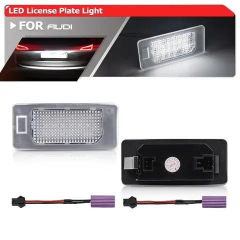 2x Canbus 오류 없는 흰색 Led 번호 번호판 조명, 아우디 A1 8X A3 8V A4 S4 B8 A5 S5 8T A6 C7 4G A7 4G Q3 Q5 TT 8J
