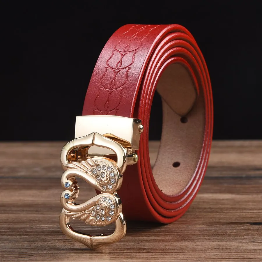 

Female Waistband Casual Leather Belt for Women Plate Buckle Length:90-110cm Width:2.5cm