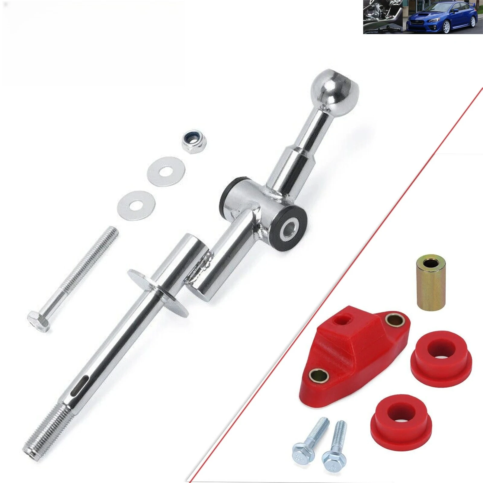 Kit de Palanca de Cambios Corta de 6 Velocidades y Bujes para Subaru Impreza WRX STI 3ra Generación 2004-2017, Cambio Rápido para Transmisión Manual de 6 Velocidades GE GH GR GV