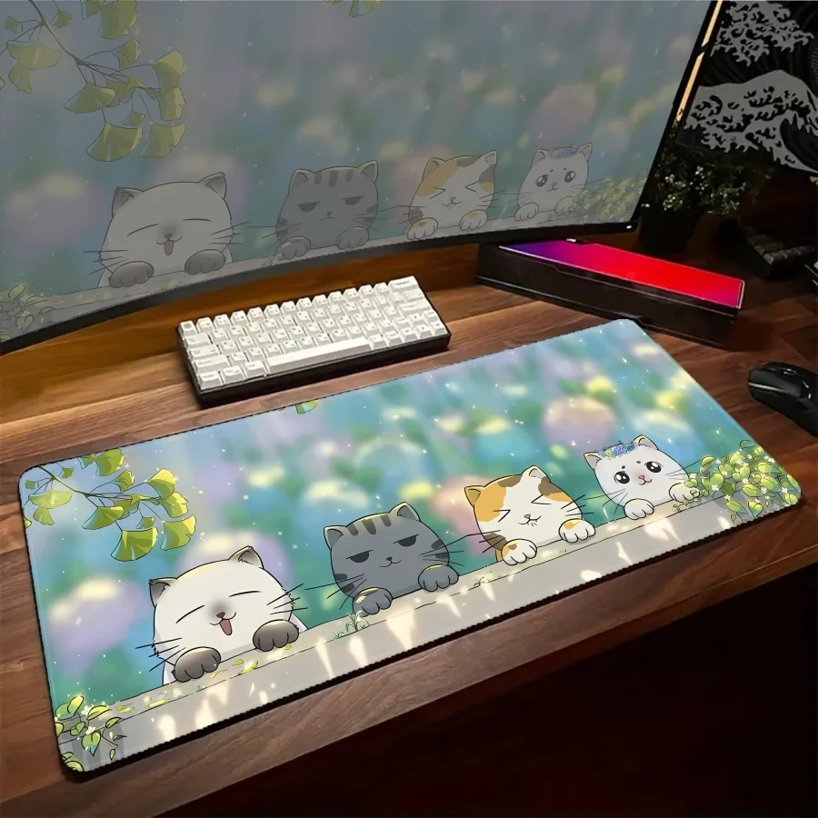 

Gaming Accessories Cat Mouse Pad Large Cute Mousepad Gamer Mouse Mat Game Speed Keyboard Computer Desk Mat
