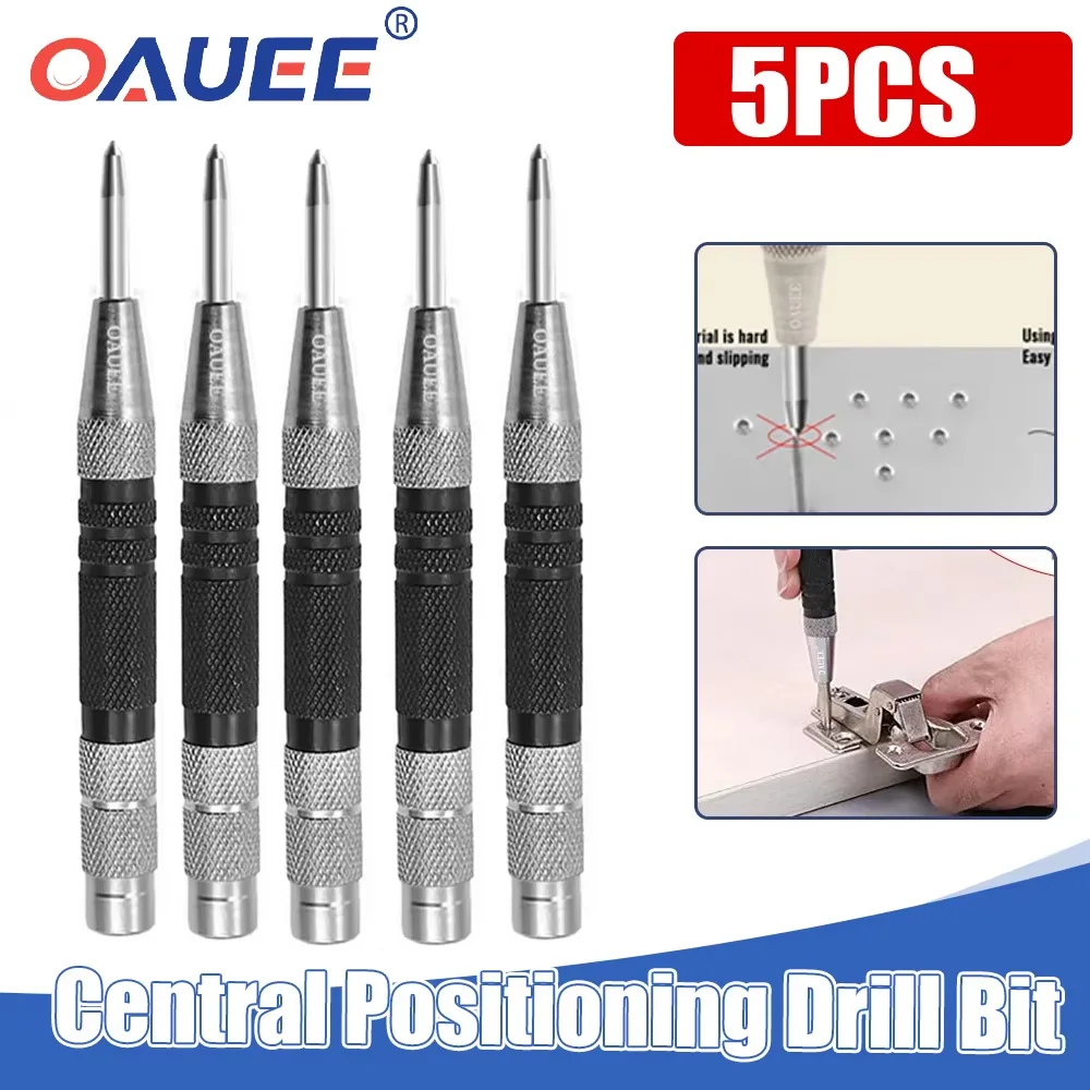 155MM Automatic Center Pin Punch Spring Loaded Marking Starting Holes Press Dent Marker Carpentry Tool Drill Bit