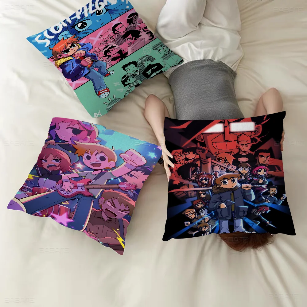 Cartoon Scott Pilgrim Pillow Anime Pillow Sofa Bed Head Pillow Cover Cushion Cover 45x45 Cm Fashion