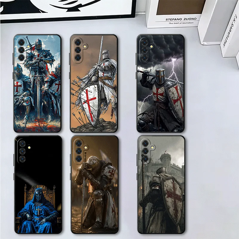 Crusades Knights Templar Soft Phone Case for Samsung A17 A37 A57 A16 A26 A36 A56 A15 A25 A35 A55 A14 A24 A34 A54 A13 A23 A33 A53