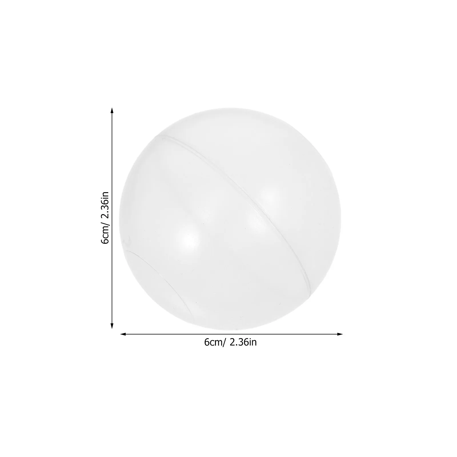 50 قطعة كرة بلاستيكية شفافة مقاومة للتحطم 6 سم، لحوض الكرات، خيمة اللعب، حفلات حمام السباحة، الأنشطة الخارجية، تنمية المهارات الحركية الحسية
