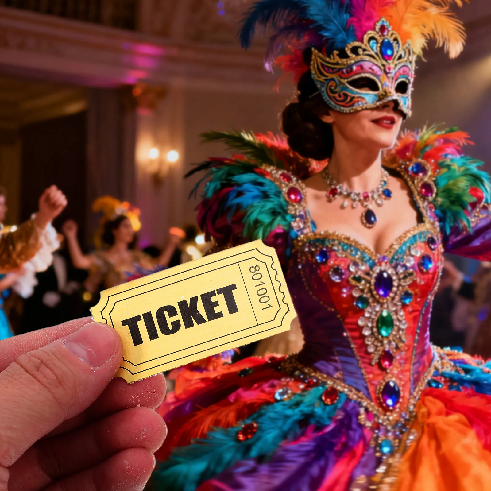 2000Pcs Raffle Tickets Bulk Roll Tearable Carnival Prize Reward Tickets for Events Parties Auctions Classroom Decorations view 6