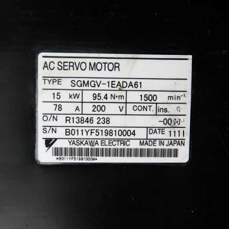

New Yaskawa SGMGV-1EADA61 Servo Motor 1 Year Warranty In Stock