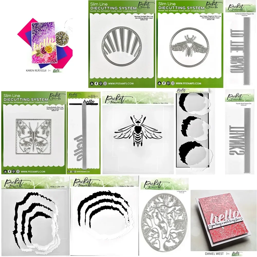 Slim Line HELLO Word Topper Metal Cutting dies For Scrapbooking Stencil Embossing Mold DIY Paper Cards Craft