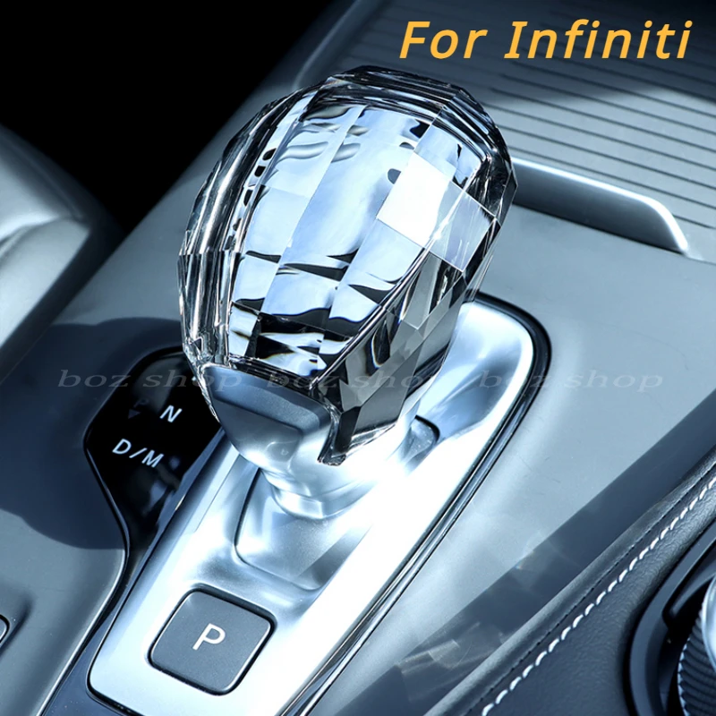 

Crystal Shift Knob Head Cover For Infiniti 2018 2019 2020 2021 2022 2023 2024 QX50 QX55 Car Interior Refit Parts Accessories