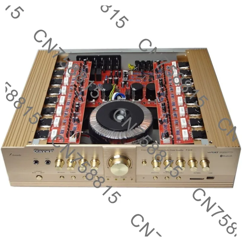 220V 6-Channel high-power home theater AV power amplifier  subwoofer Bluetooth USB home 5.1 digital fiber coaxial