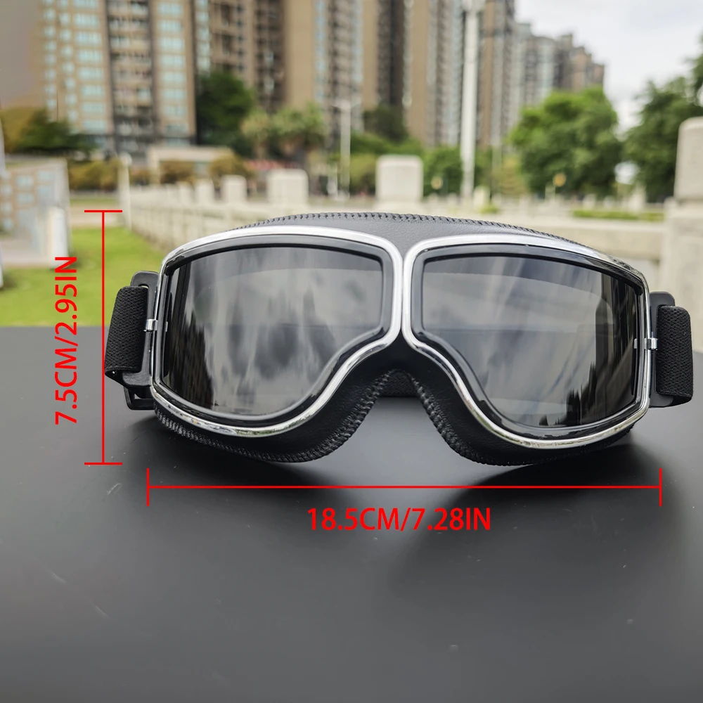 Occhiali da sci per tutto il giorno 2025 in pelle retrò, lenti ad alta definizione, antivento per uomo/donna Snow Mountain per uso esterno ATV BNX