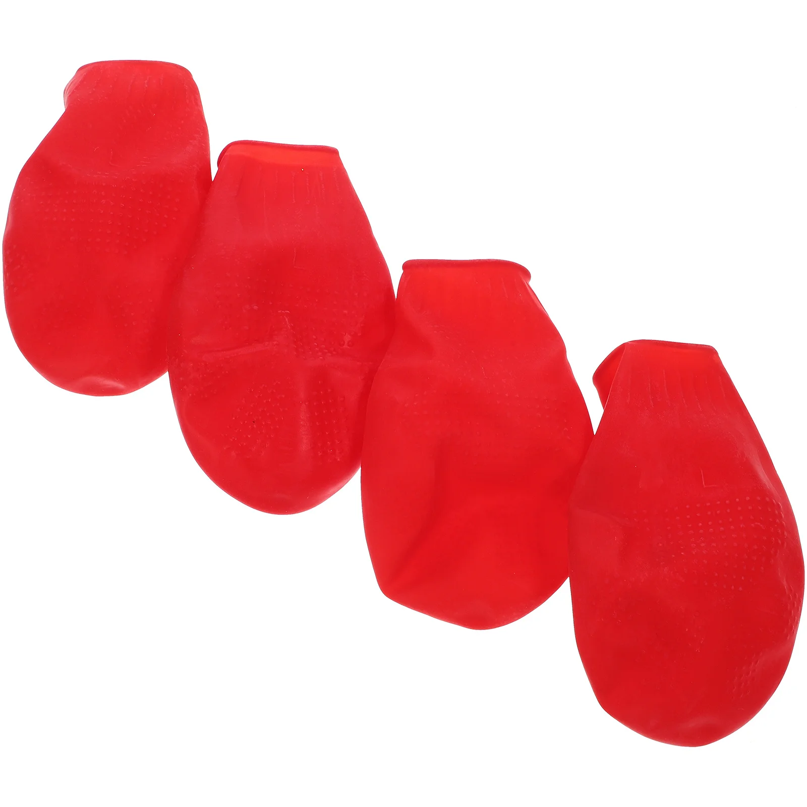 

4pcs Pet Waterproof Shoes Dog Boots Non-Slip Durable Outdoor Shoes For Dogs Running Walking Protection Red Size L