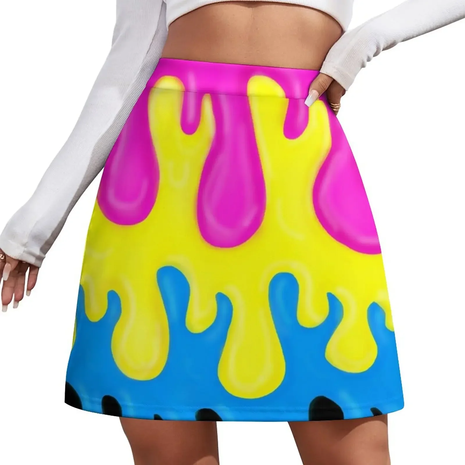 

Pansexual pride slime Mini Skirt skirts for womens 2024 Women's summer skirt night club outfit