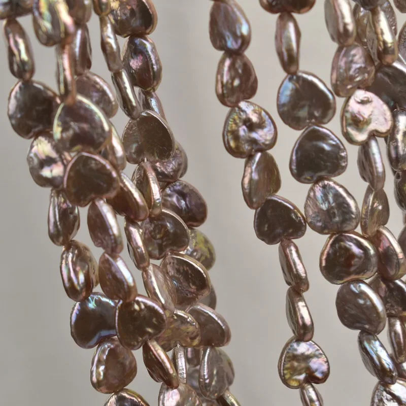 

Серые жемчужины в форме сердца, пресноводный жемчуг барокко, неправильной формы, рассыпные бусины для изготовления ожерелий, браслетов и ювелирных украшений своими руками