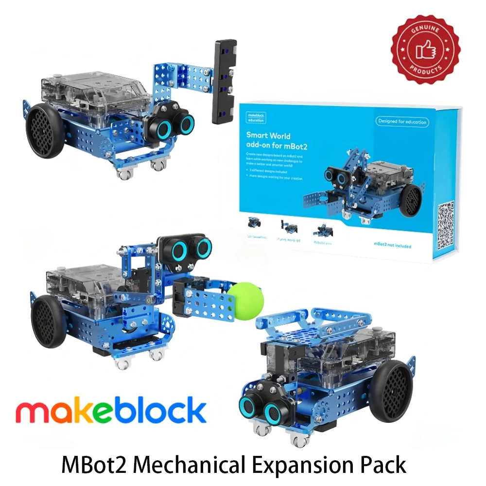 

Makeblock Smart World 3-in-1 Add-on Pack for mBot2 Programmable Robot Car Toy Beginner-friendly Coding Robot Kit STEM Toy Car