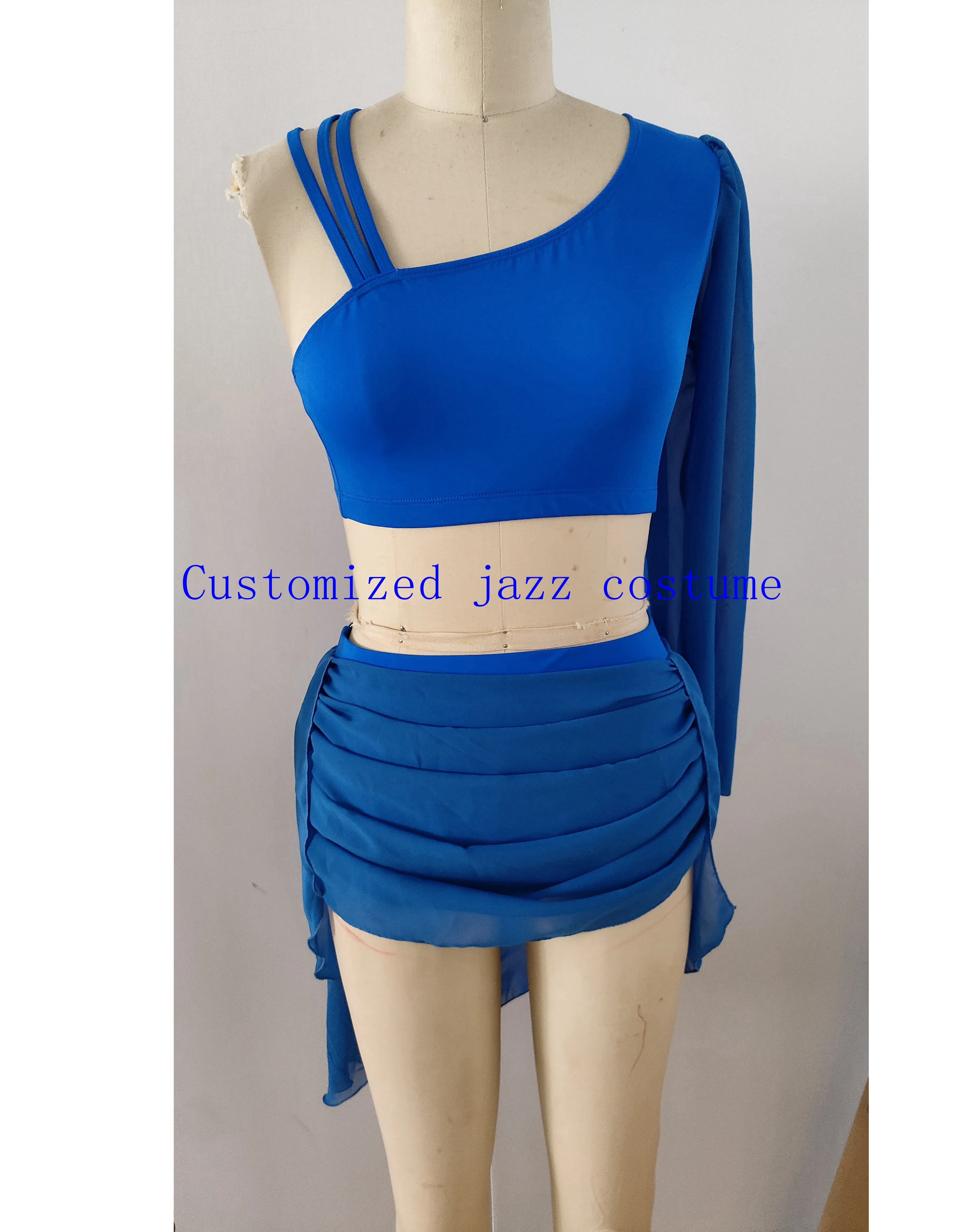 Профессиональные костюмы для джазовых латинских танцев по индивидуальному заказу, женская танцевальная одежда любого цвета, блестящая тренировочная юбка с блестками