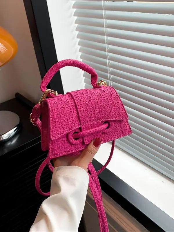 Women\'s Fashion Plain Handbag, Simple Design Solid Color Handbags for Women, Trendy All-match Mini Crossbody Bags for Party with