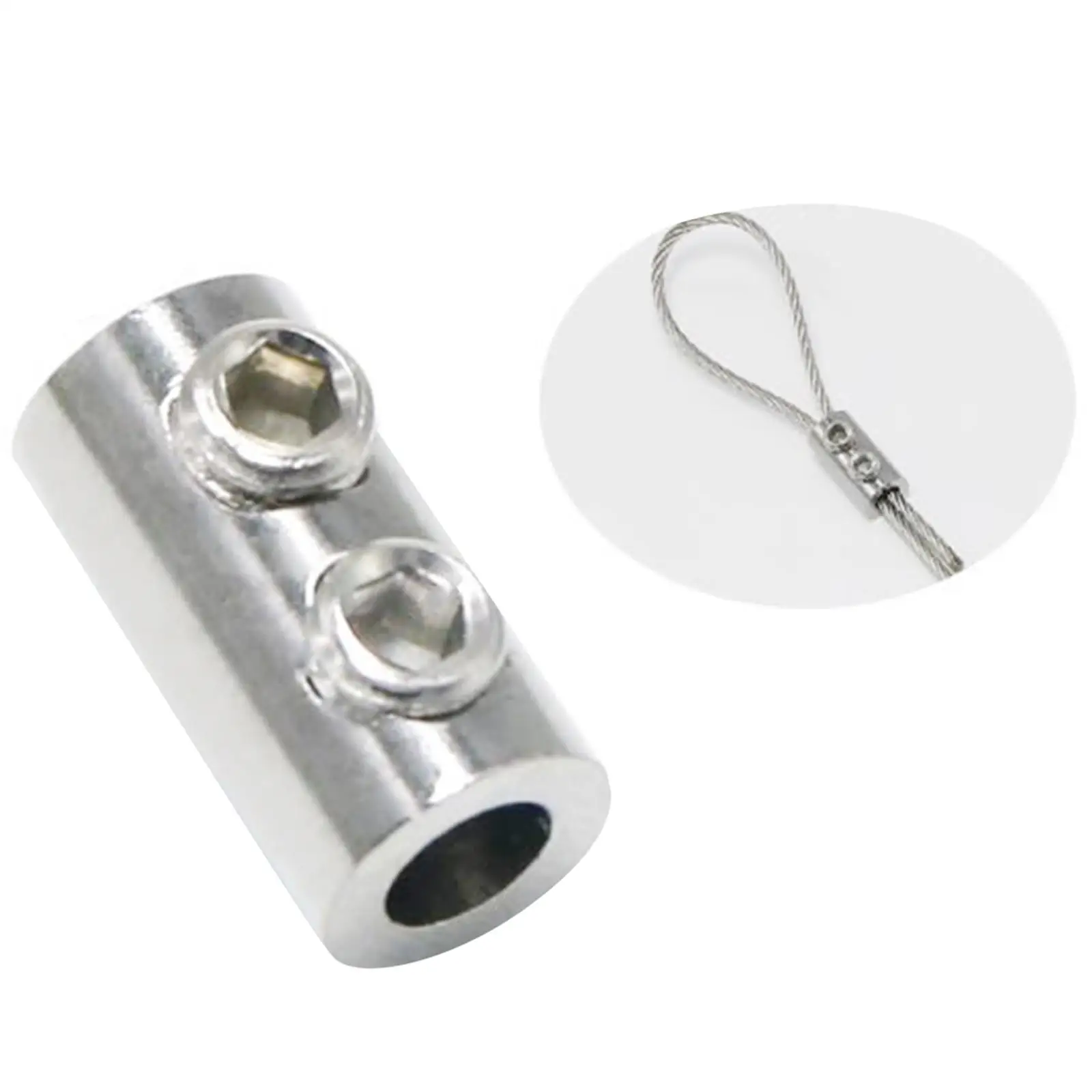 

10x Wire Rope Cable Clamps Sturdy Fittings Fastening Easily Install Reusable, Lock Cable Clip, Accessories Double Holes