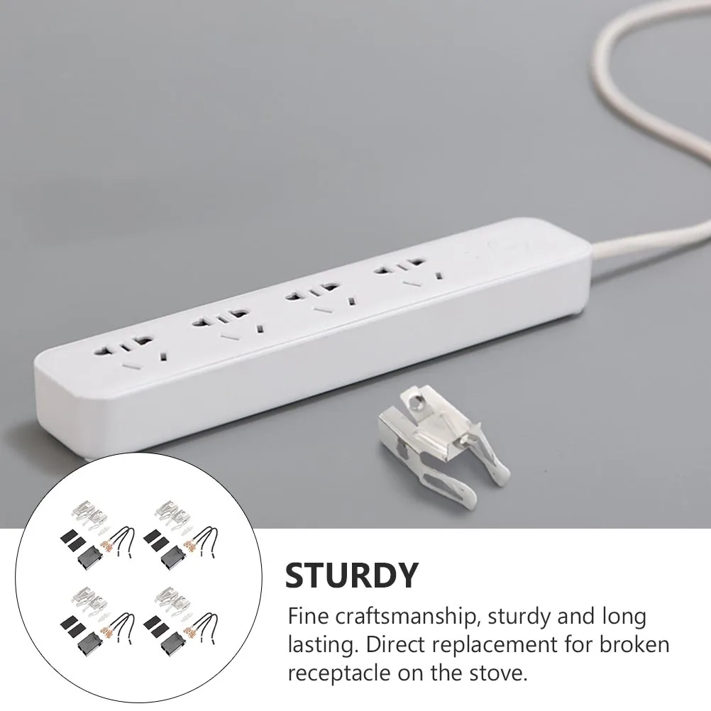 

2 set Oven Kit Durable Material Replacement Surface Burner Receptacle Part for Stove Range Burner Receptacle Kitchen Tool