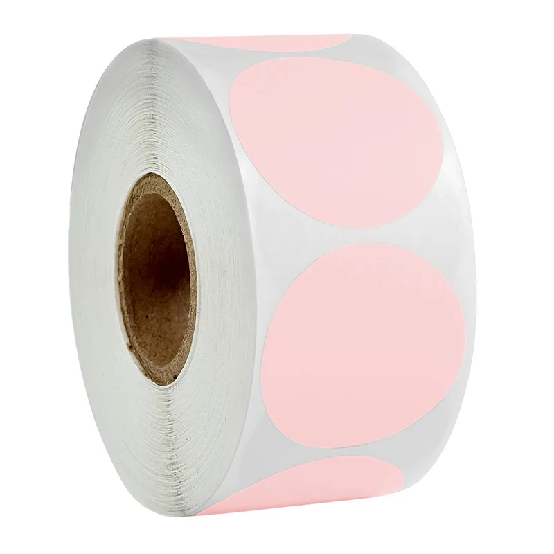 25mm 250-500 stücke Bunte Beschreibbare Runde Selbst-klebe Aufkleber Handschrift Kategorie Etiketten Dekoration Verpackung Liefert Großhandel – Detail 10