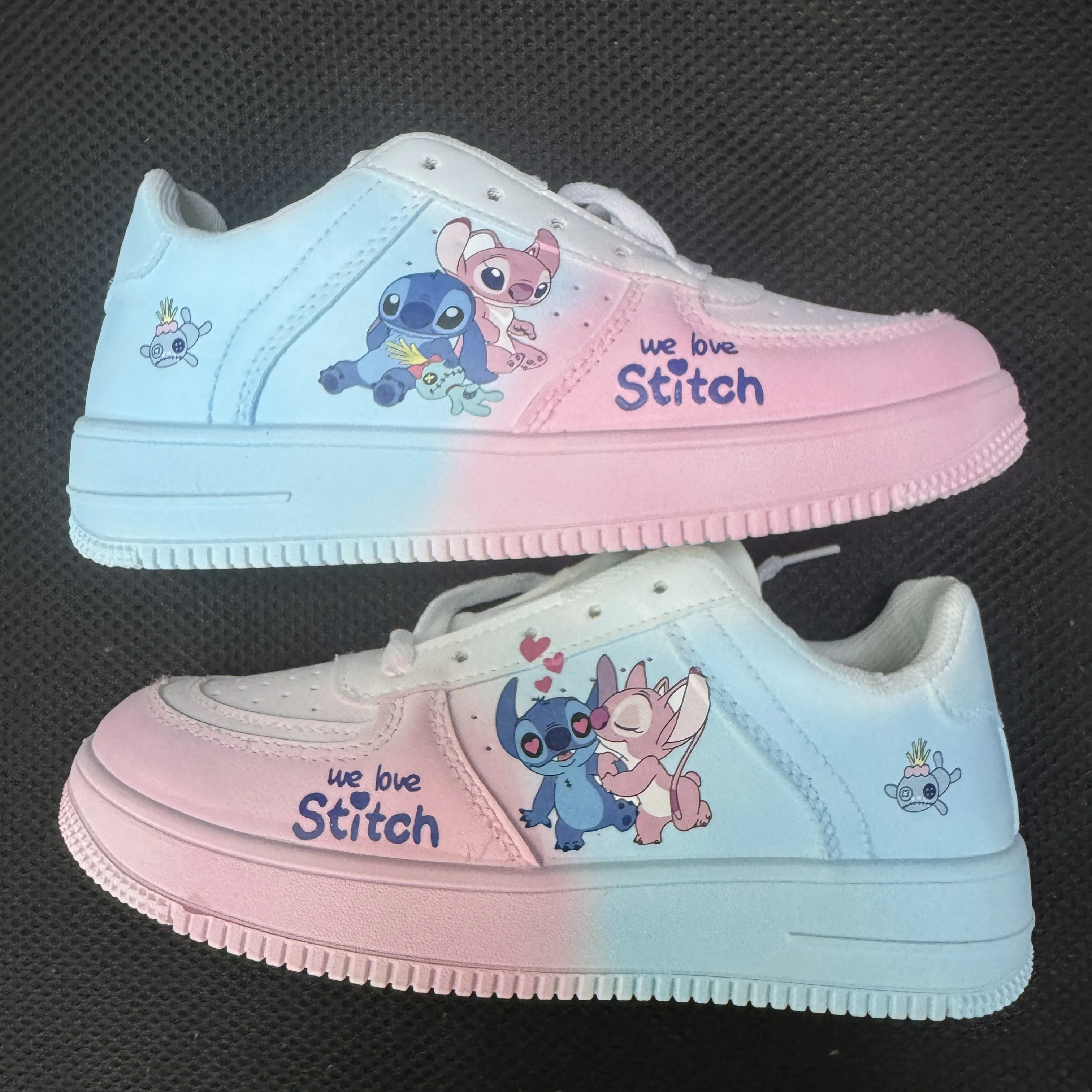 

New Disney cartoon women Stitch princess cute canvas shoes non-slip soft bottom sports shoes for girl gift