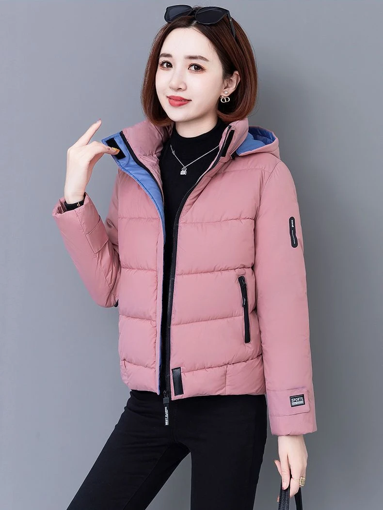 Women\'s Winter Down Jacket Long Sleeve Warm Thick Fashion Outerwear Casual Hooded Female Parkas Snow Wear Ladies Puffer Coat