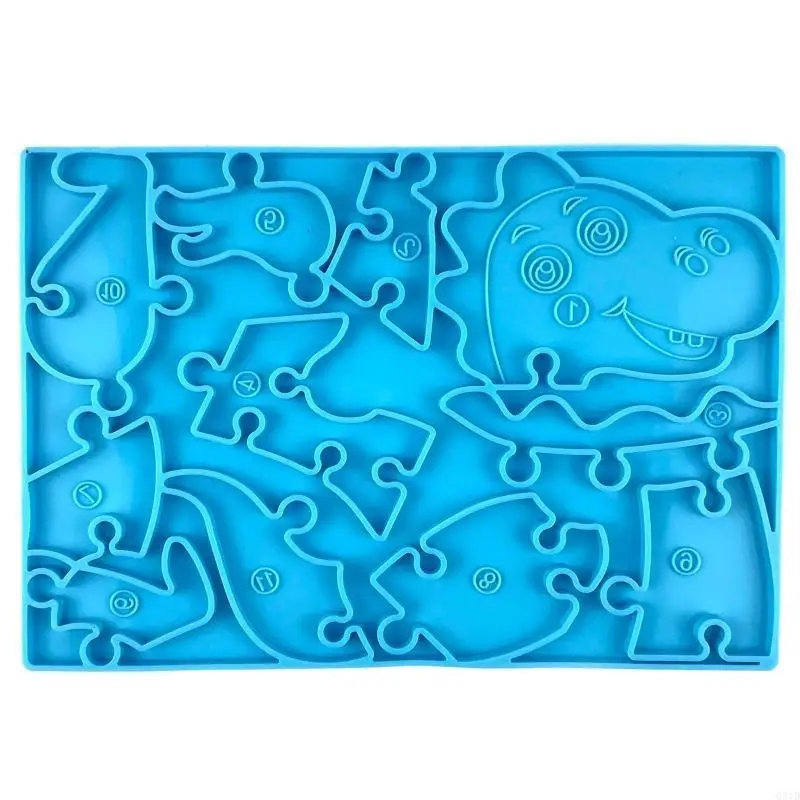 11-Cavity Puzzle Piece Silicone Molds for Crocodile Dinosaur Puzzle Mold Epoxy Resin Casting Mold for DIY Crafts Women G