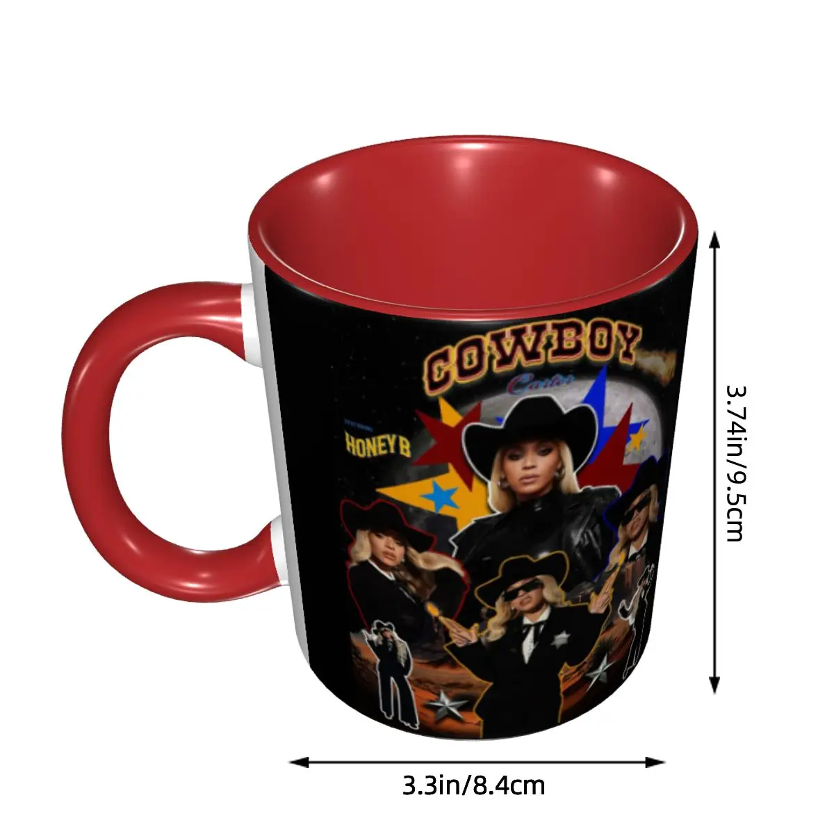 Cowboy Carter Beyonce New Album Mug Funny Ceramic Coffee Cups Tea Mugs Milk Cup Drinkware Gift for Woman Man DIY Custom