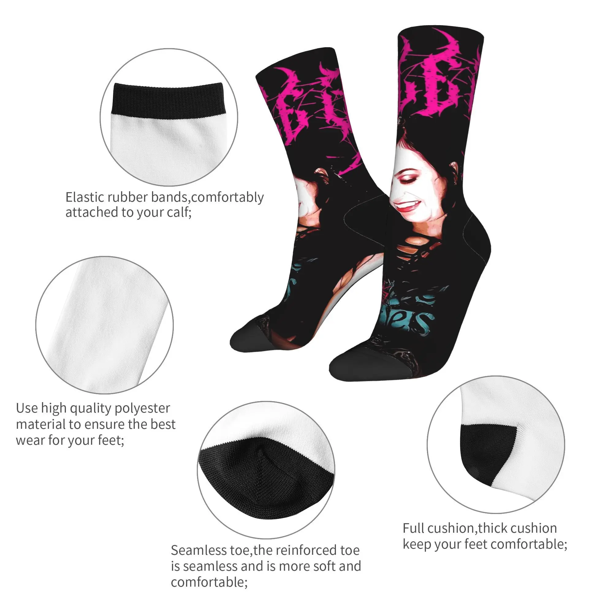 AJ Lee المصارعة Divas جوارب الجوارب غير رسمية الرجال الجوارب المريحة الربيع سكيت مطبوعة عدم الانزلاق الجوارب هدية