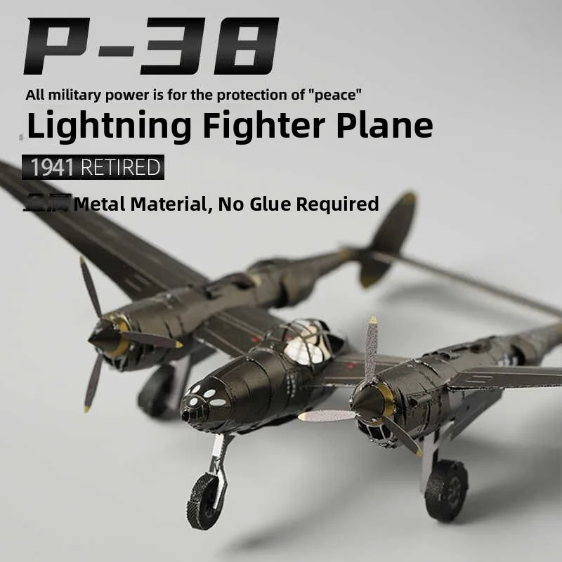 3D Metal P38 Lightn… - image