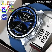 Smartwatch 2024 Hello Clock AMOLED 2G ROM GPS Position NFC Compass Bluetooth Call Smart Watch Men Women For Oppo Xiaomi PK 3Plus