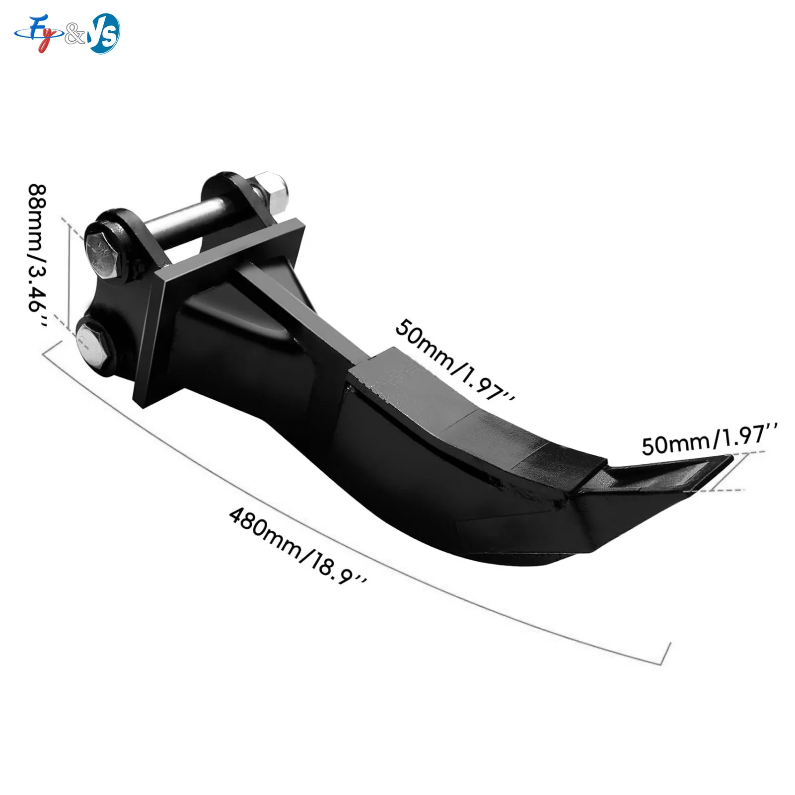 الإبهام/الأرض اوجير/وصلة سريعة/مطرقة الكسارة ملحقات حفارة صغيرة الممزق سبائك الصلب 0.98in ثقب القطر 3.54in تمتد