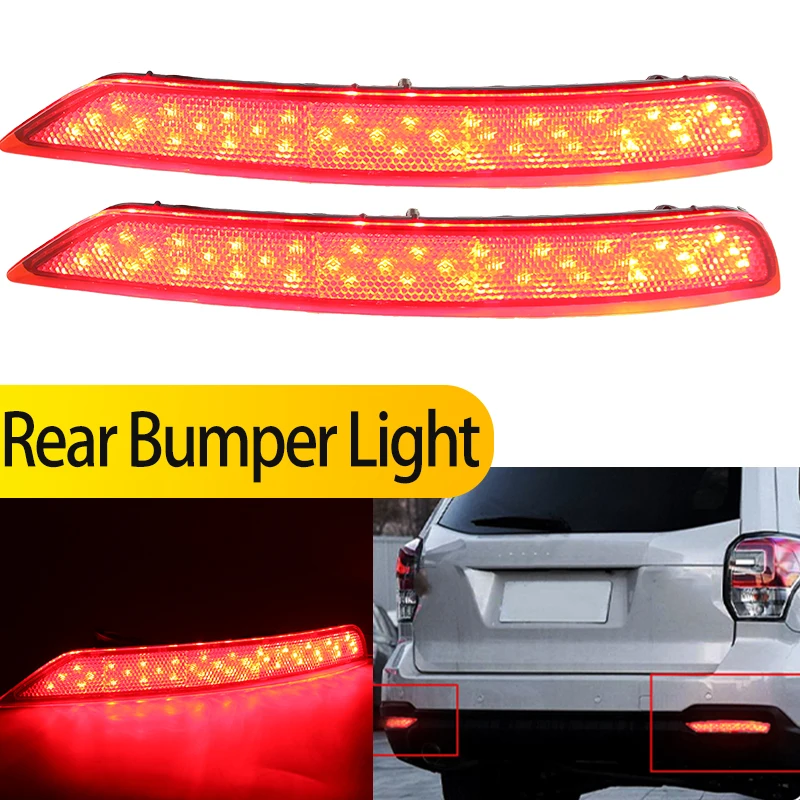 

Комплект из 2 светодиодных стоп-сигналов для заднего бампера, черные/красные, для Subaru Forester 2009-2018, OEM 84281SC010, 84281SC000, с красными лампами, противотуманные фонари