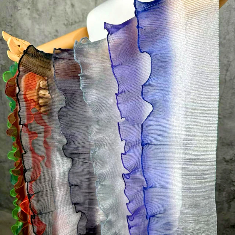 13 سنتيمتر واسعة التدرج الأورجانزا كشكش الدانتيل تقليم النسيج Diy بها بنفسك اليدوية المرقعة الياقات تنورة فستان الزفاف ديكور مواد الخياطة #2