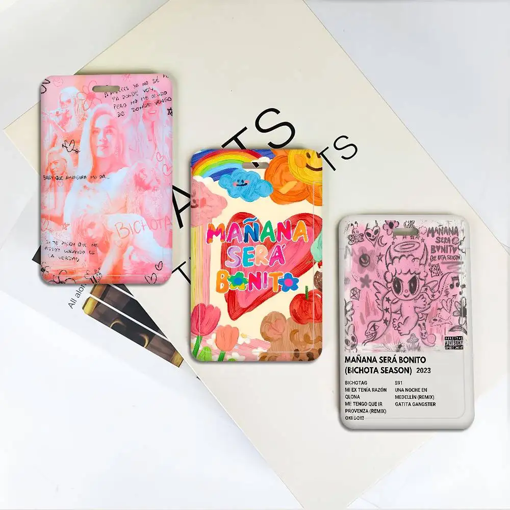 K-Karol G Manana Sera Bonit ID Badge Card Holder Lanyard Kids Credit Card Case Neck Strap Door Card Holder Credentials Gift