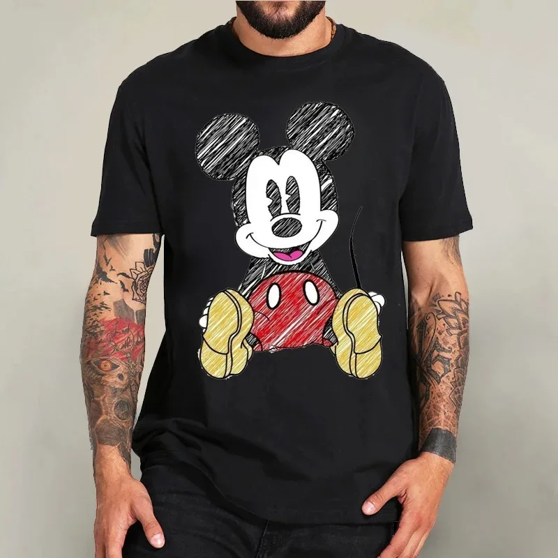 T Shirt Men Disney Mickey Mouse Women Tshirts Cute Cartoon Fashion Top Tee Shirt Clothes Female T-shirt Футболка Male Camisetas