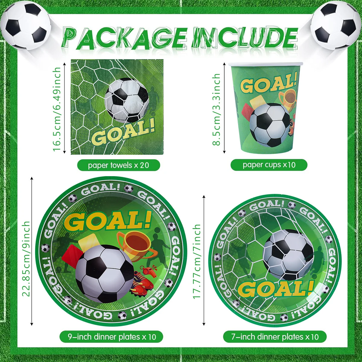 Football Theme Party Decoration for Boys Birthday Football Tableware Football Birthday Party Baby Shower Decor Soccer Supplies