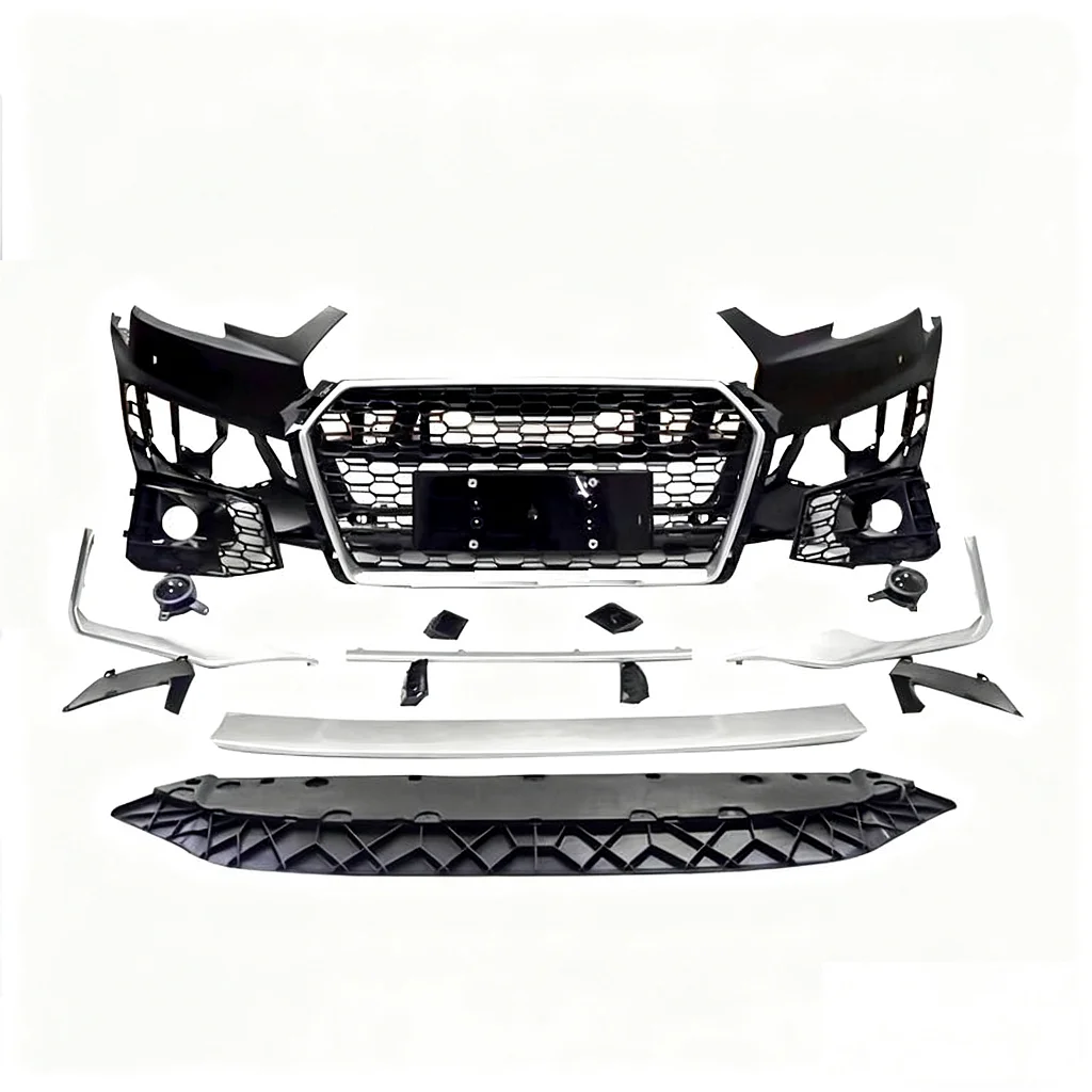 

Передний бампер с решеткой радиатора в стиле RS4 для Audi A4 B9 S4 Sedan 2017-2019, комплект обвеса S Line