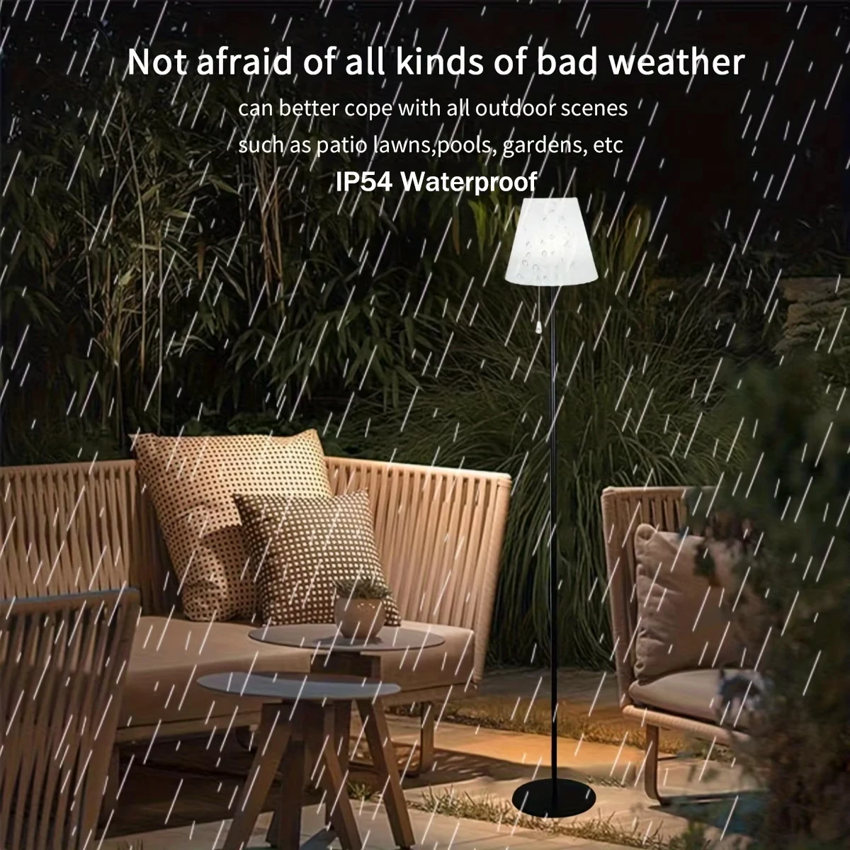 مصباح أرضي شمسي مخطط متعدد الألوان مع وظيفة شحن USB سطوع قابل للتعديل مناسب لغرفة النوم وغرفة المعيشة أو الحديقة