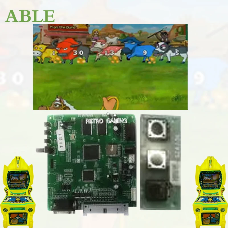 

West Cowboy 61 In 1 One Touch Skill Arcade Game Machine Coin Operated Motherboard Set DIY Kit Family Business