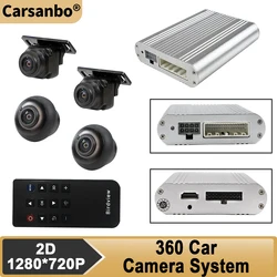 카르산보 360 버드뷰 차량 서라운드 카메라 시스템 720P 170 °   광각 차량 파노라마 주차 모니터링 시스템