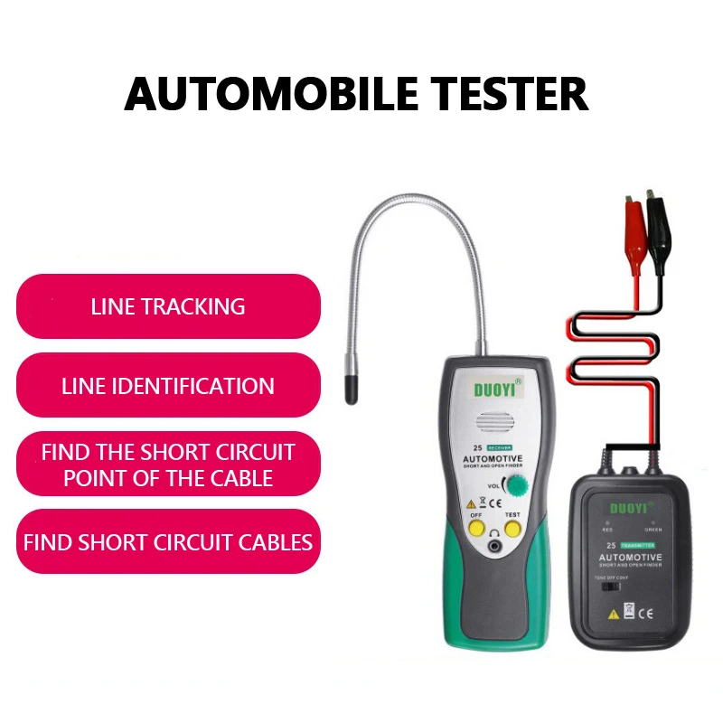 DY25 Automotive Tester Cable Short Circuit Opener Detection and Maintenance Instrument Maintenance Tool Tracer