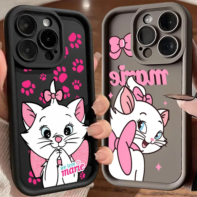 

The Aristocats D-Disney Marie Cat Soft Silicone Case For iPhone 16 14 15 11 12 13 Pro Max Mini Plus Coque Shockproof Phone Cover